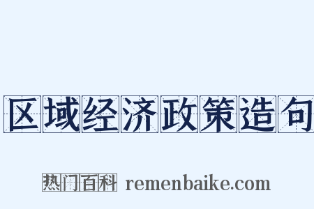 区域经济政策造句是什么意思的图片